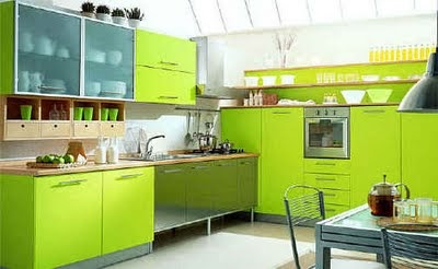 Diseño de cocinas de hermoso color verde | Decoracio Nesdotcom
