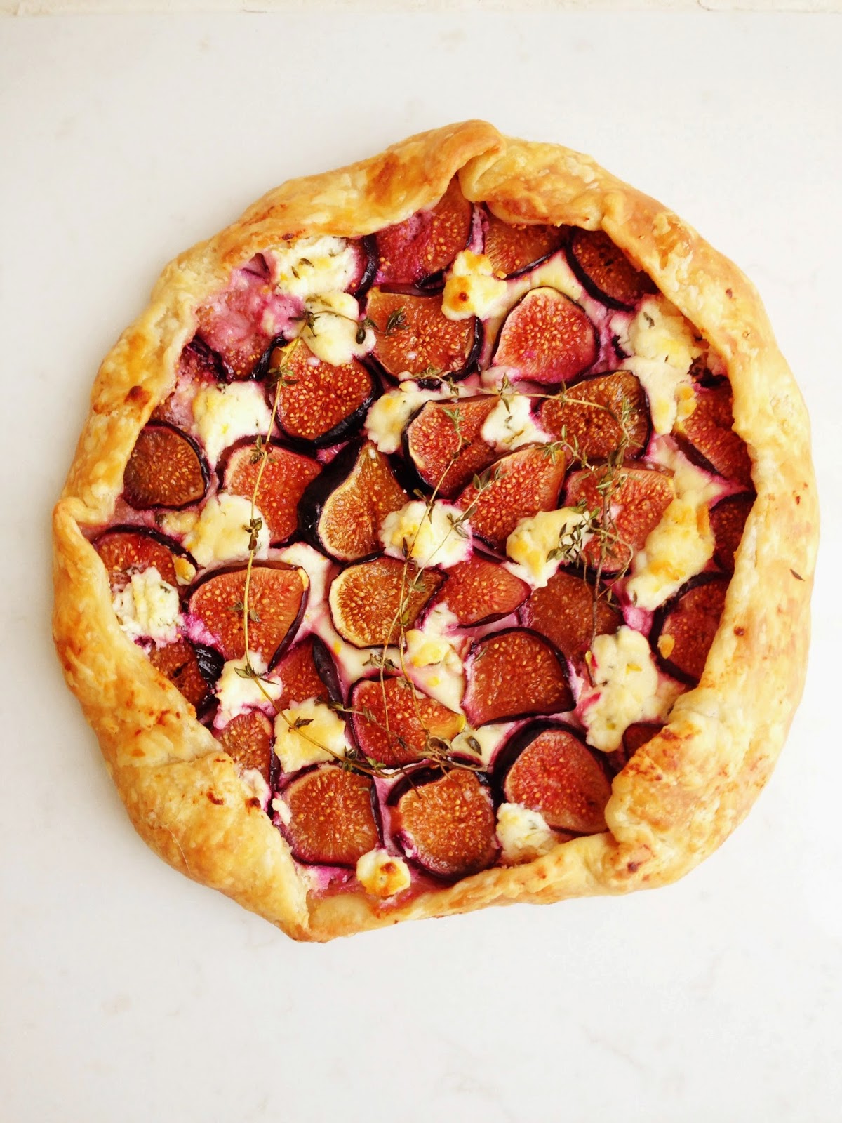 sweetsugarbean Rustic Fig & Honey Goat Cheese Tart