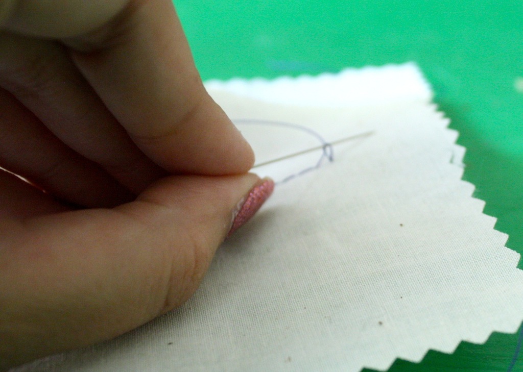 Gertie's New Blog for Better Sewing How to Pull Threads to the Back of