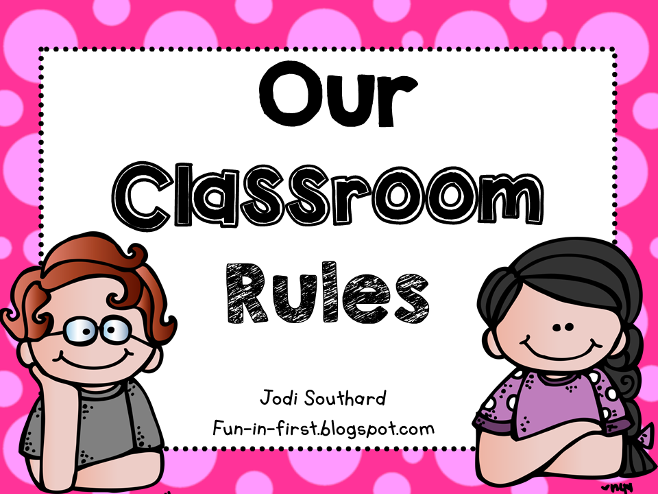 Classroom Rules Freebie & 5 Minute Friday Fun in First Grade