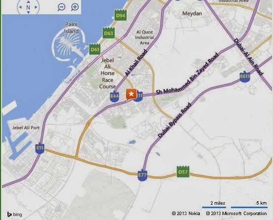 UAE Dubai Metro City Streets Hotels Airport Travel Map Info: Detail Nad