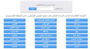 نتائج شهادة توجيهي الفلسطينية 2015 فحص نتيجة الثانوية العامة فلسطين