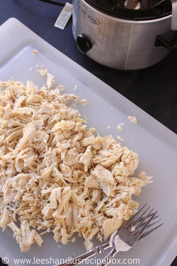 Leesh & Lu's Recipe Box Slow Cooker Shredded Chicken {Moist & Tender}
