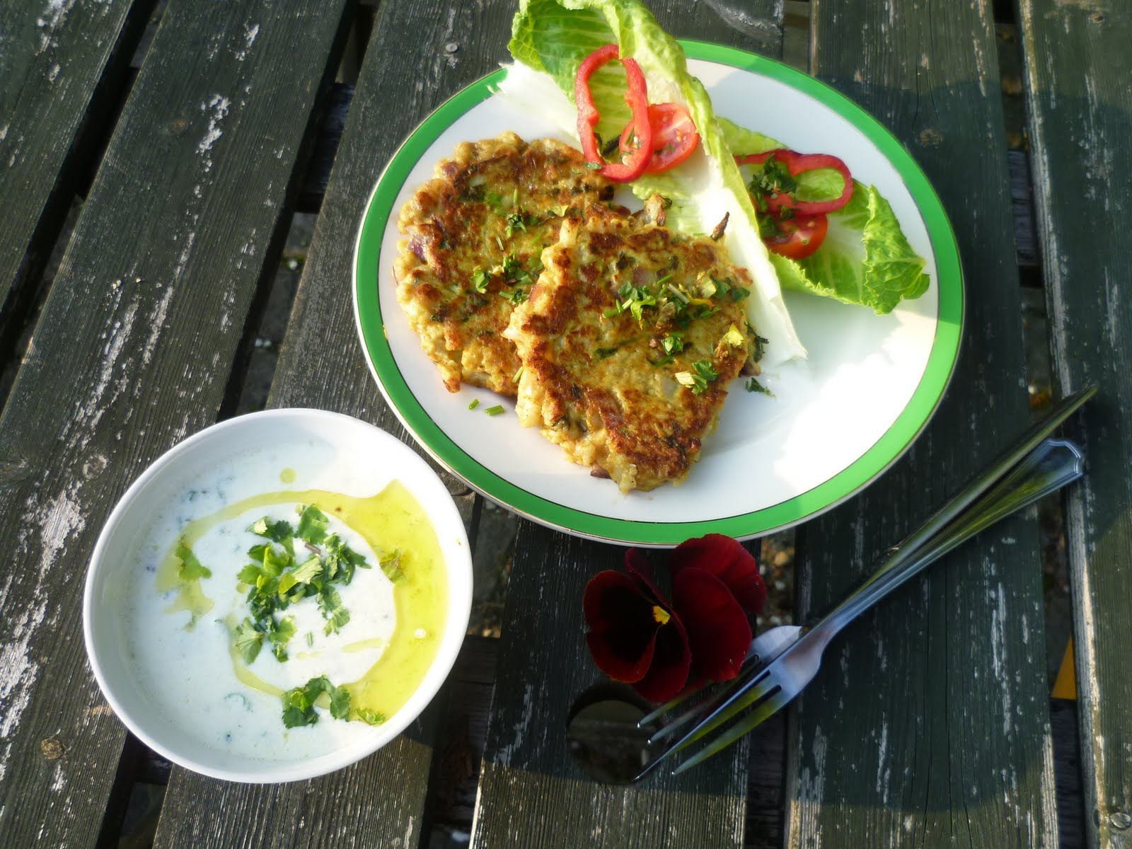Hestia's Larder Hestia loves Ottolenghi's Cauliflower fritters
