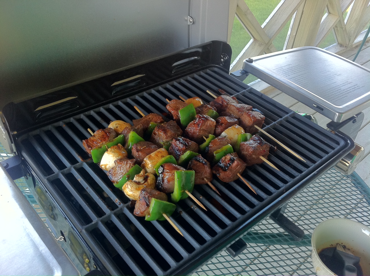 Crystal Cattle Hunk of Meat Monday Beef Kabob and Grilled Pineapple
