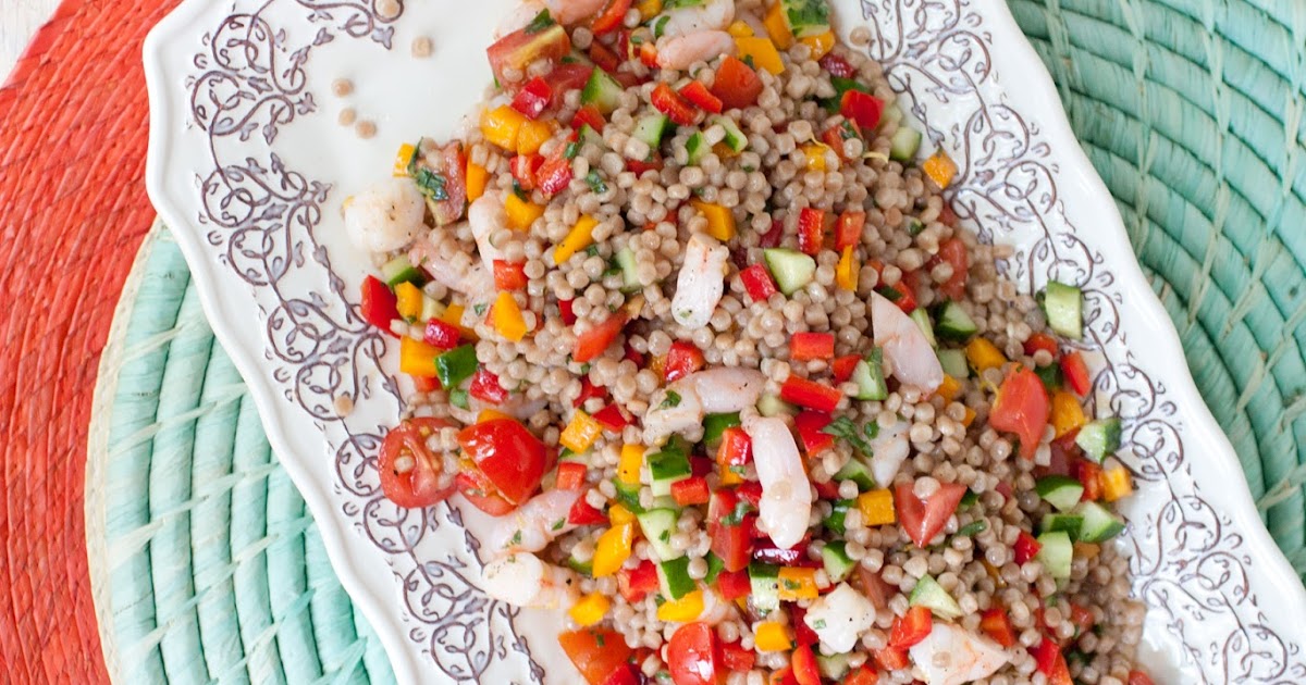 Giant Couscous Salad with Sunshine Dressing Kitchen Hoarder