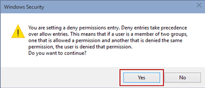 confirm deny permissions entry to windows 10 folder confirm deny permissions entry to windows 10 folder