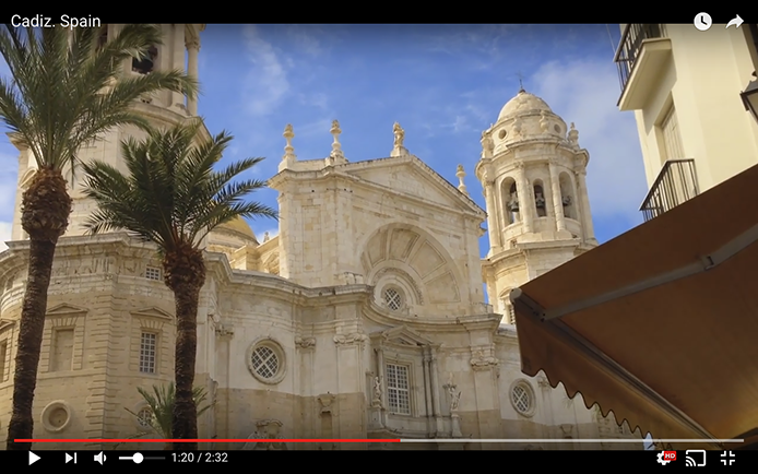 Walking through the streets of Cadiz. Spain