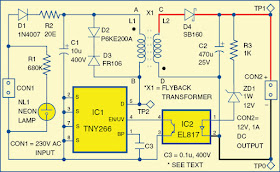 12V, 1A SMPS Circuit Diagram