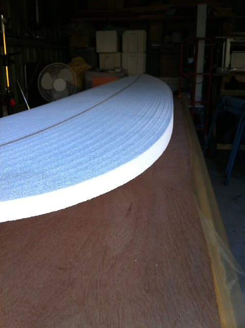 wood surfboard