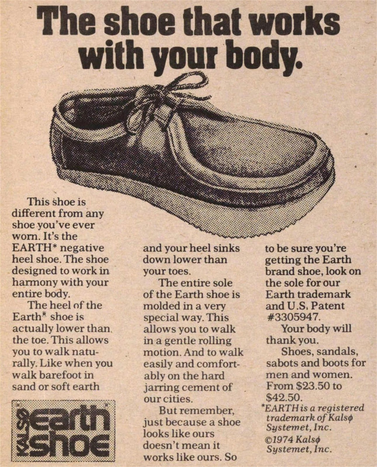 earth shoes original 1970s