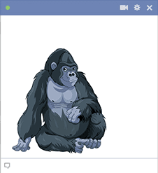 Gorilla sticker for Facebook
