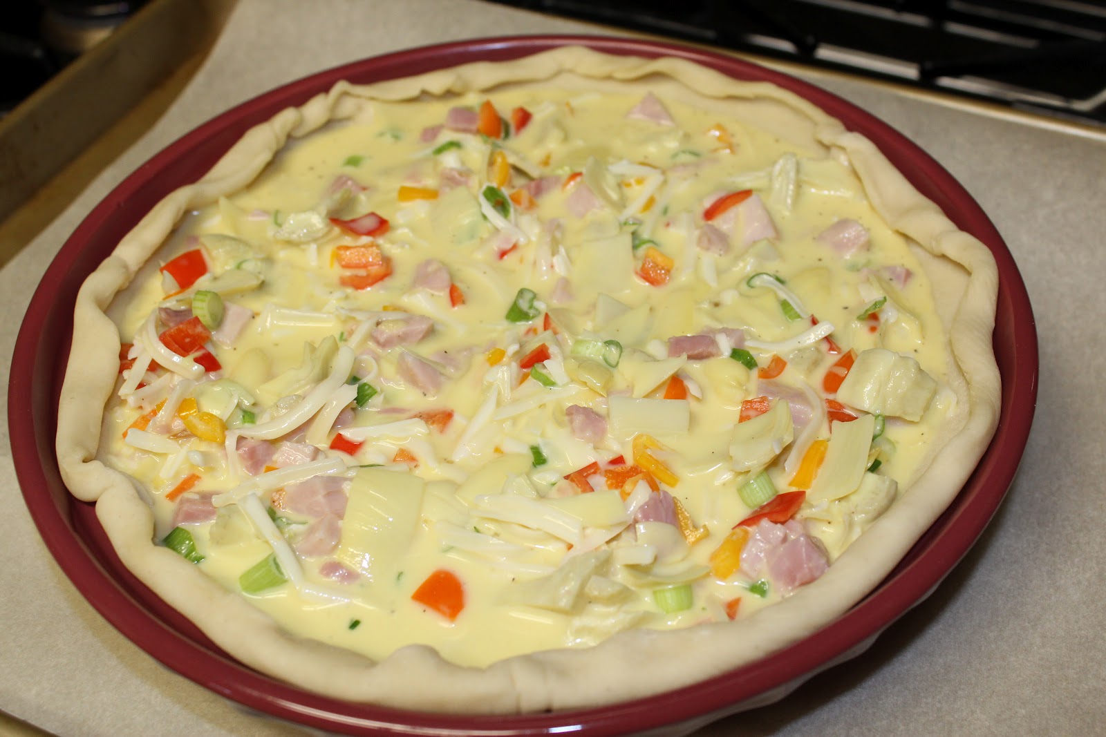 Michelle's Tasty Creations Artichoke Ham Quiche