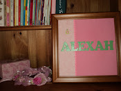Alexah's frame - such pretty girly colours!