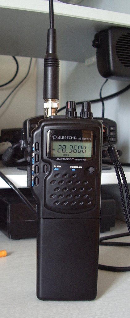 The Albrecht AE2990AFS is a multimode multi-standard CB handheld radio that...