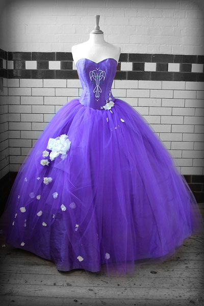 beautiful purple wedding dresses