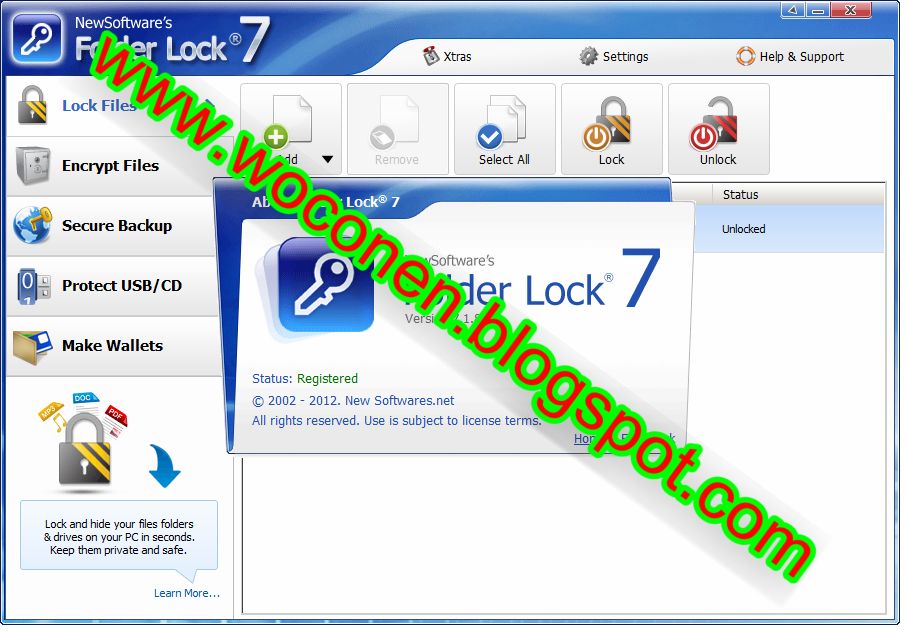 Folder Lock  Key Serial