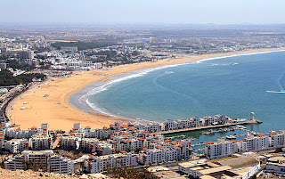 Agadir bay and beach resorts.