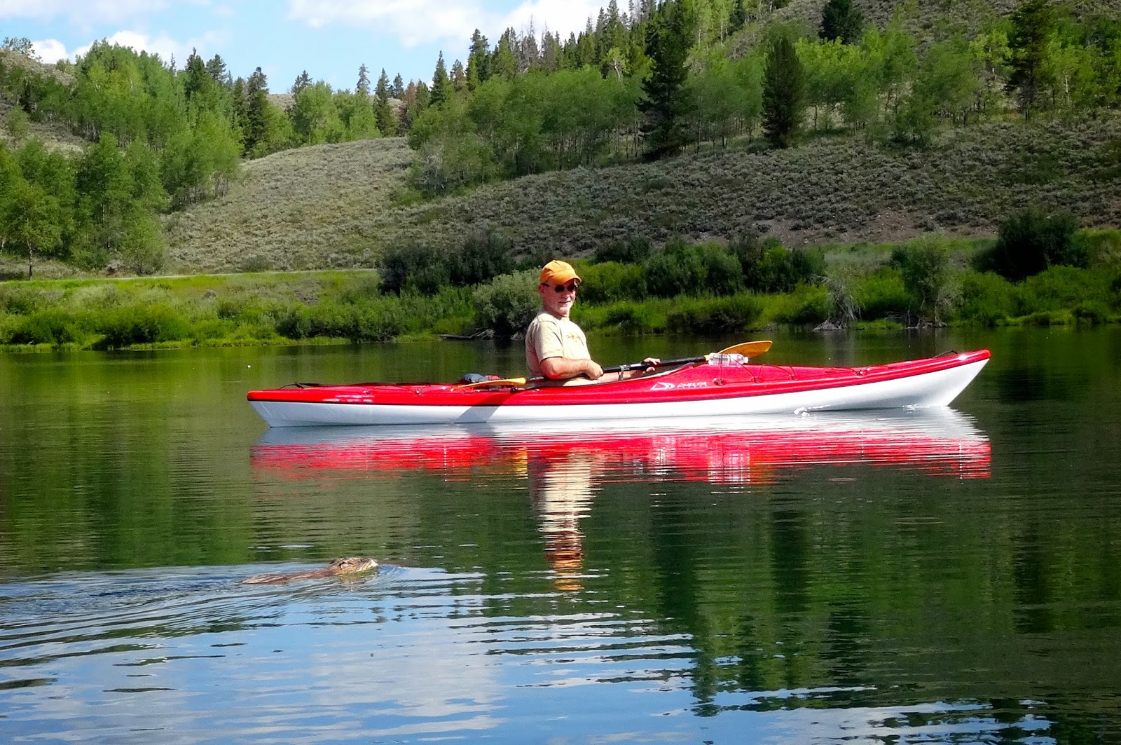 Jim and Bev Kayaking the Snake River at Grand Teton National Park