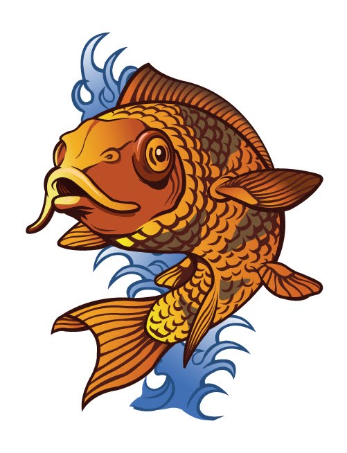 Japanese Koi fish Tattoo Design