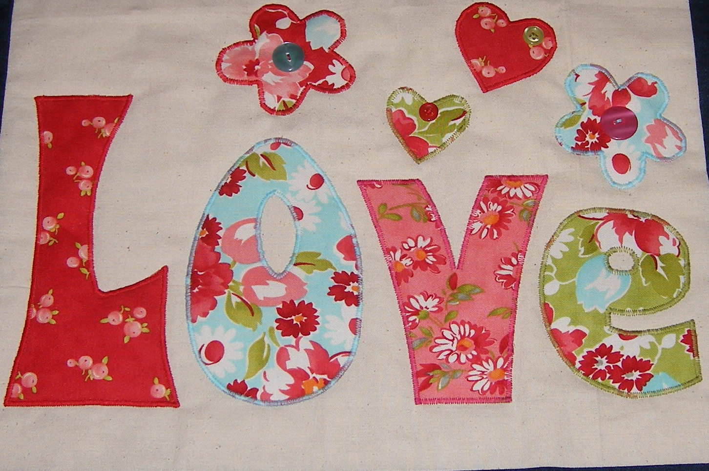 Sew Me Applique Cushion Progress