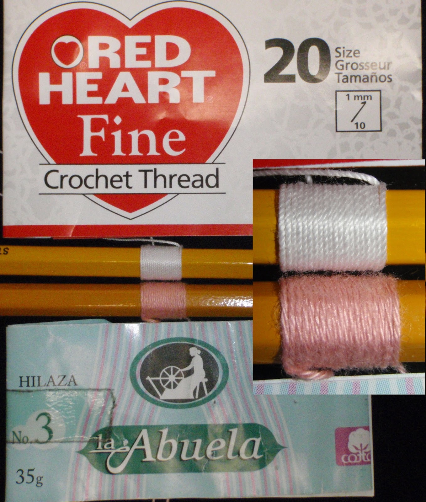 Entre lanzaderas Red Heart Fine Crochet Thread No. 20