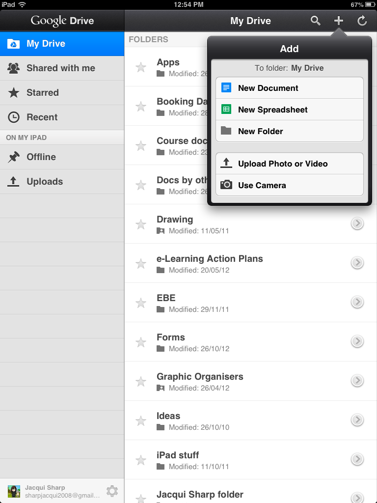 Jacqui Sharp Add photos and videos to Google Drive with iPad