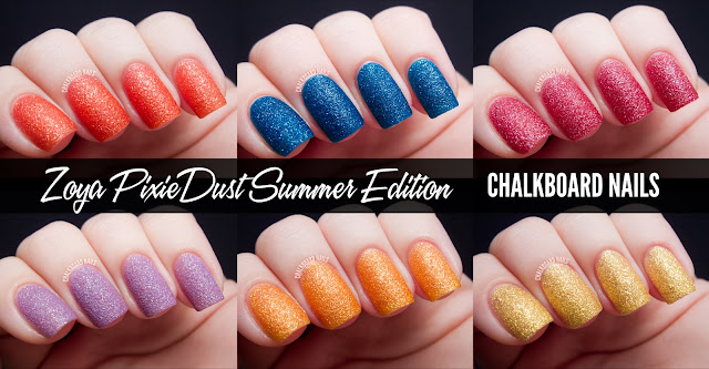 Chalkboard Nails: Zoya PixieDust Summer Edition