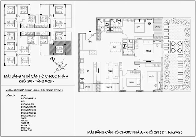 Mặt bằng căn hộ tòa A - 29 tầng, chung cư Imperia Garden Mặt bằng căn hộ tòa A - 29 tầng, chung cư Imperia Garden