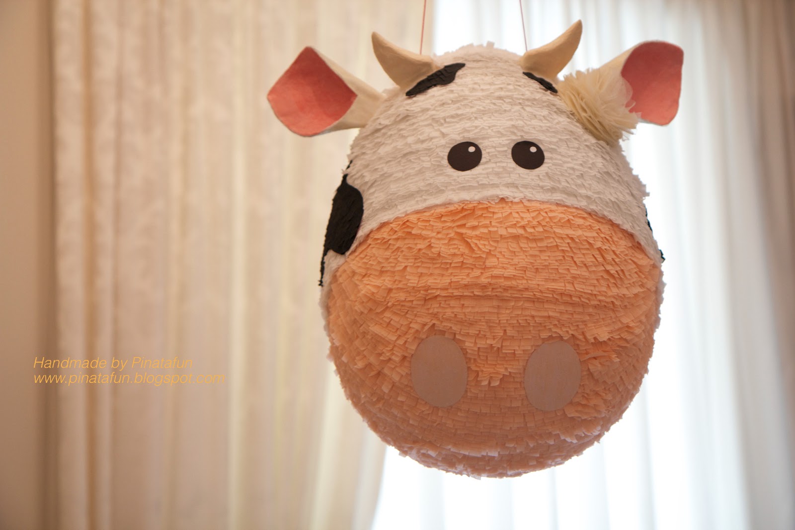 handmade piñatas! Cow piñata