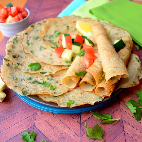 Happily Spiced Quinoa crepes