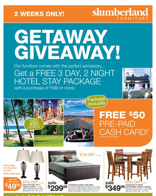 Sleep Expert Advice Slumberland Furniture GETAWAY GIVEAWAY