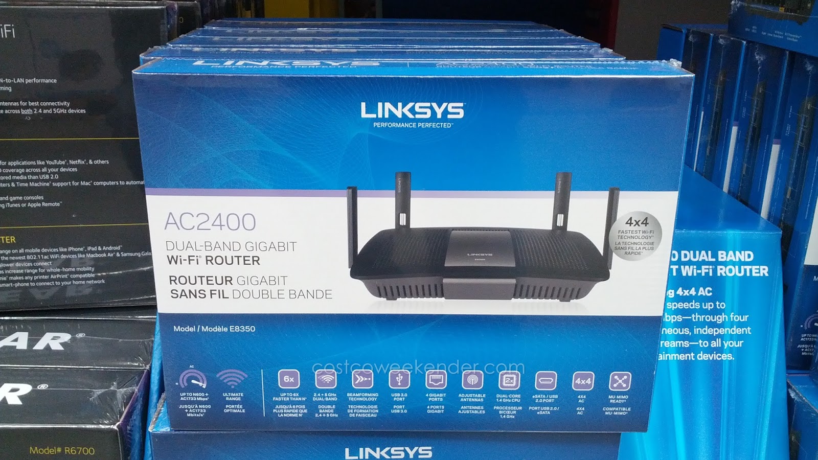 Linksys AC2400 Wireless Dual Band Gigabit WiFi Router Costco Weekender