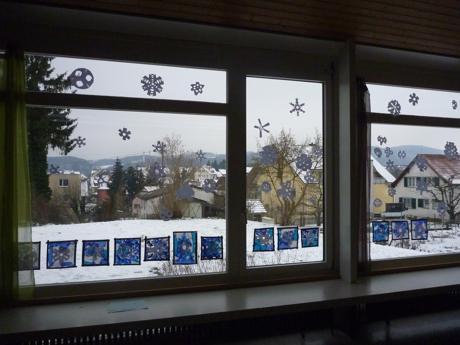 Märlimuus: Fensterdeko Winter 2016 - schneiden und kleben