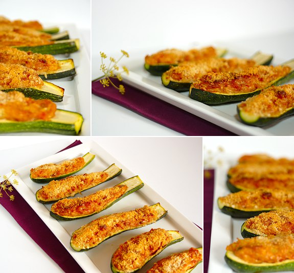 Five Quarters of the Orange Roasted zucchini stuffed with farinheira