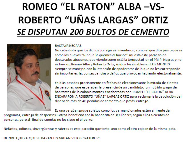 Romeo "El Raton" Alba Vs Roberto "Uñas Largas Ortiz