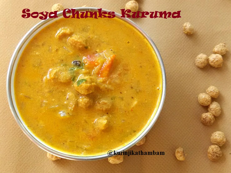 Soya Chunks Kuruma / Meal Maker Gravy Side dish for chapathi