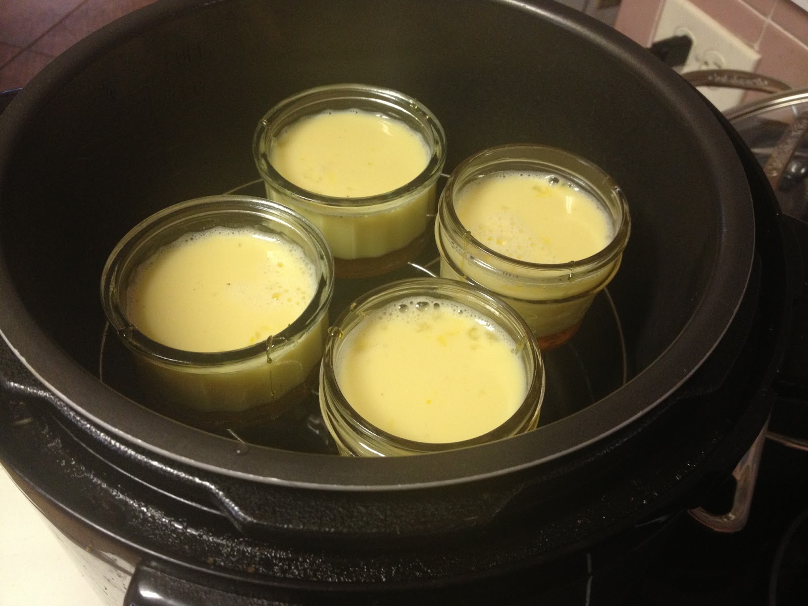 Tracy Cooks in Austin Pressure cooker creme caramel or flan or custard