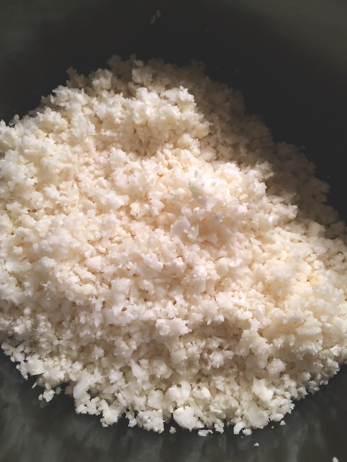 French Butter and Turkish Figs cauliflower "fried rice" from the folks