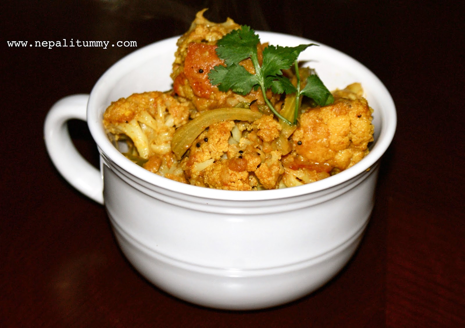 Nepali Tummy!! Authentic Nepali Style Cauliflower Curry!!