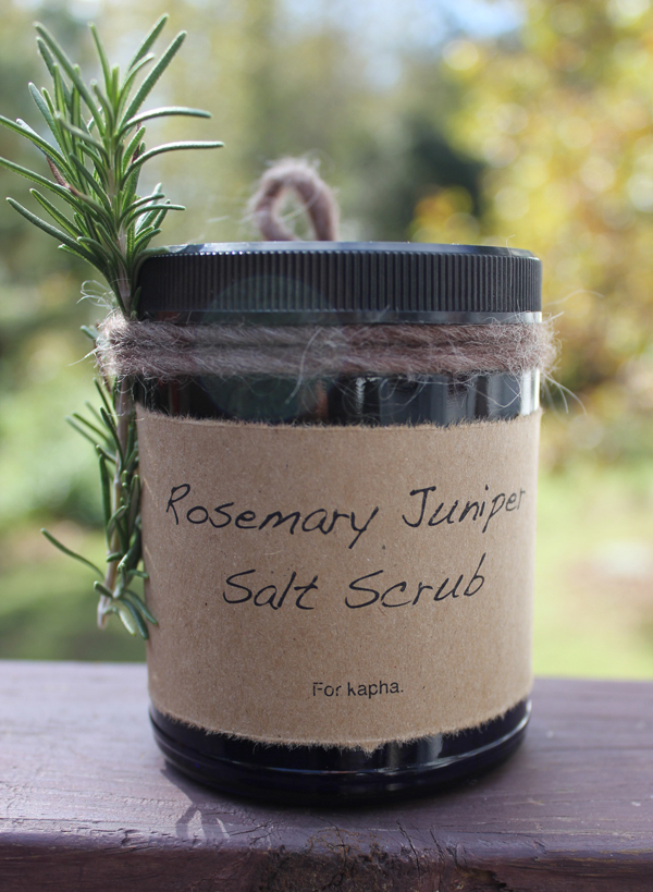 Making Scentz (aka Homemade Bath Products) Rosemary Juniper Salt Scrub