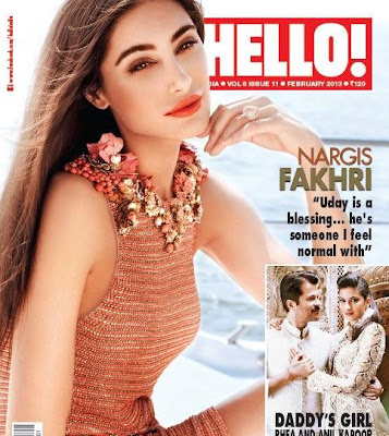 Nargis Fakhri on Cover page of HELLO! India Magazine