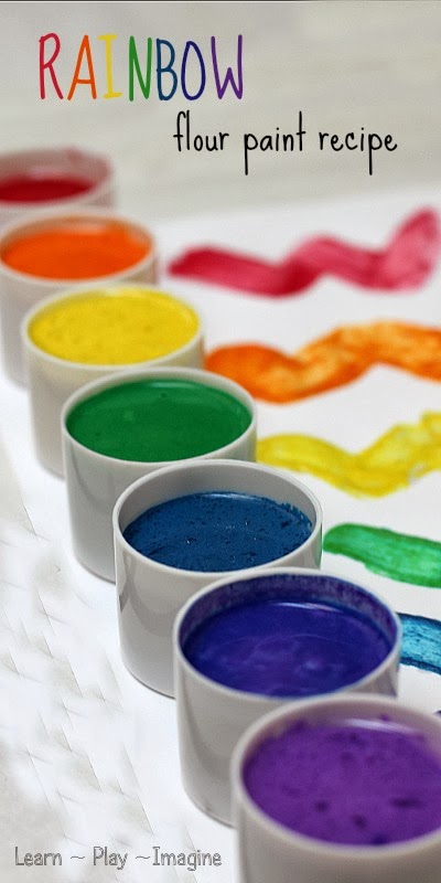 Super simple homemade paint recipe in gorgeous, vibrant colors!  The texture is smooth and silky, perfect for using brushes or finger painting.