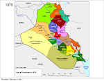 Iraq Provincial Map 1970
