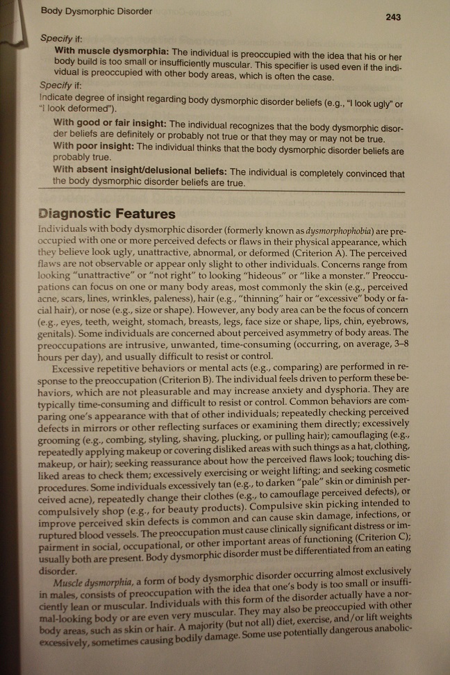 The Mind Is A Peculiar Thing DSM 5 Body Dysmorphic Disorder