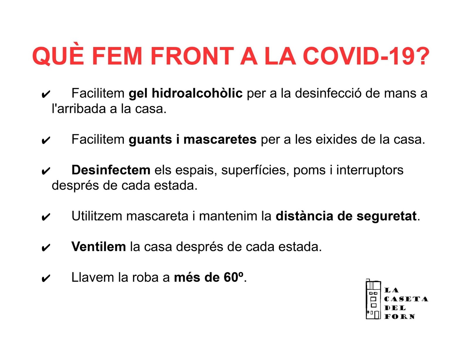 Mesures per fer front a la COVID-19