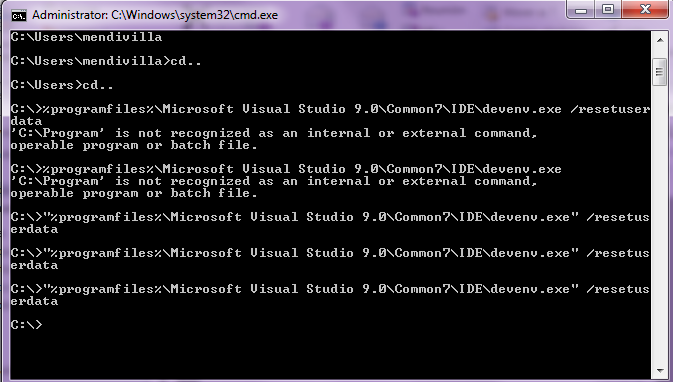 Reset Visual Studio Settings Cmd | dudo investigo aplico y comparto june 2015 Reset Visual Studio Settings Cmd | dudo investigo aplico y comparto june 2015