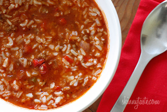 Stuffed Pepper Soup Recipe (@Skinnytaste)