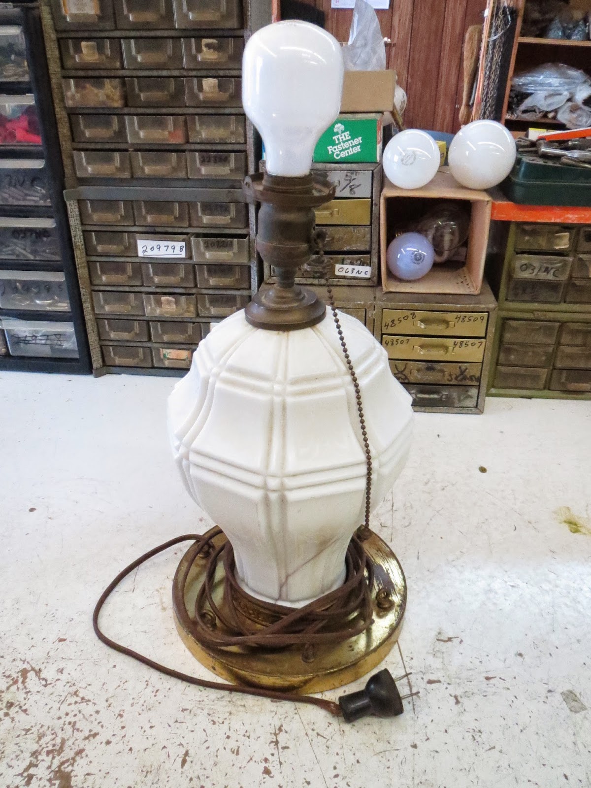 Lamp Parts and Repair Lamp Doctor Older Table Lamp with Old Wire and