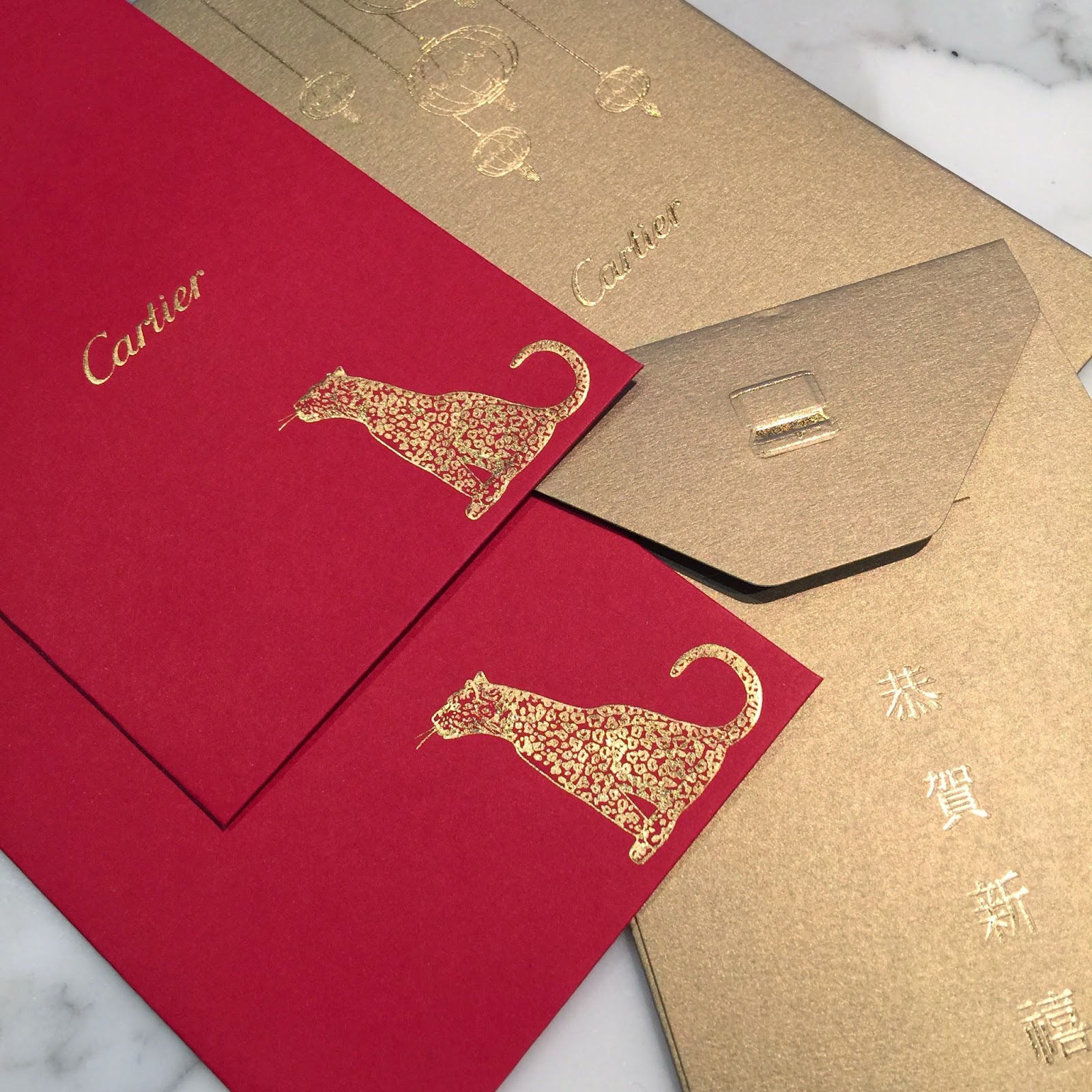 Montblanc/Cartier Red Packet Envelope 6pc Hong Bao New Year 2013/Rat/Dog  Lucky